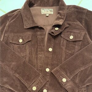 Torrid Chocolate Brown Corduroy Moto- Jacket- never worn